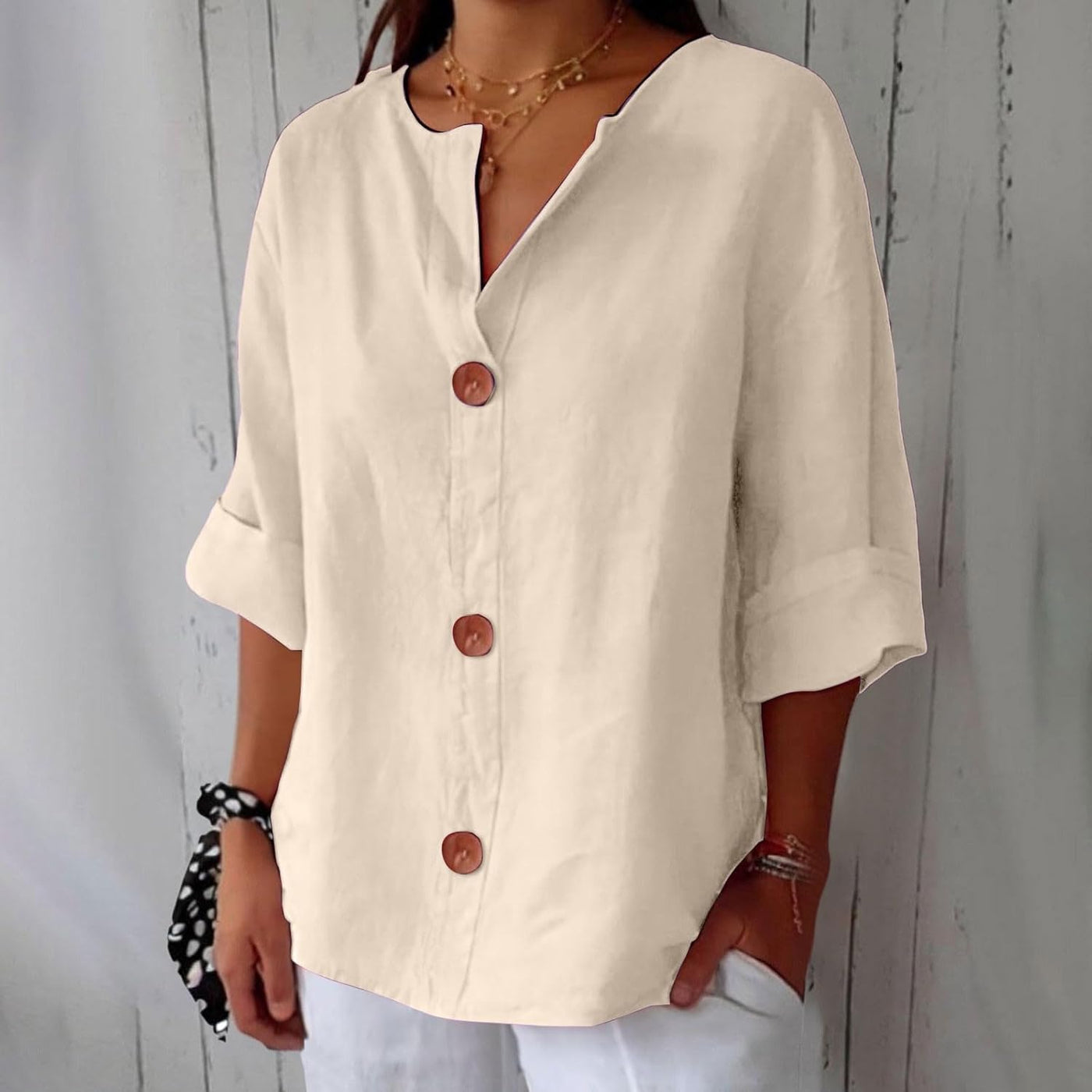 Alizée™ | Blouse en Lin Décontractée