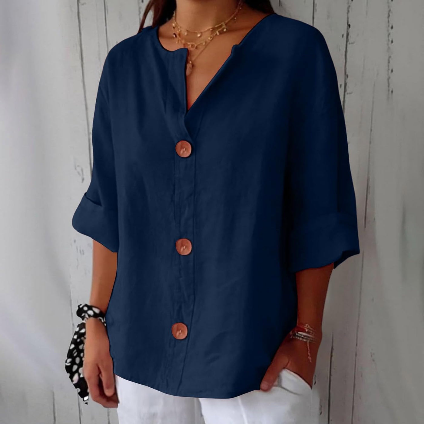 Alizée™ | Blouse en Lin Décontractée