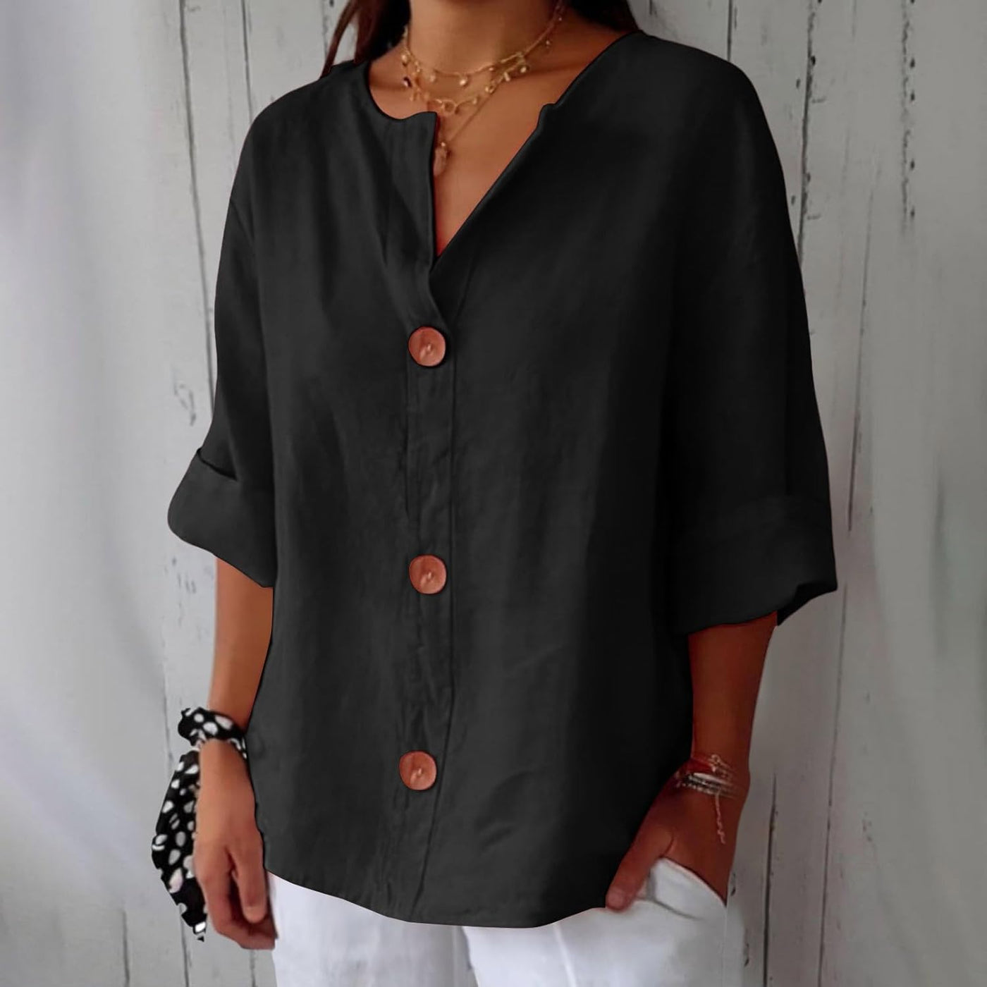 Alizée™ | Blouse en Lin Décontractée