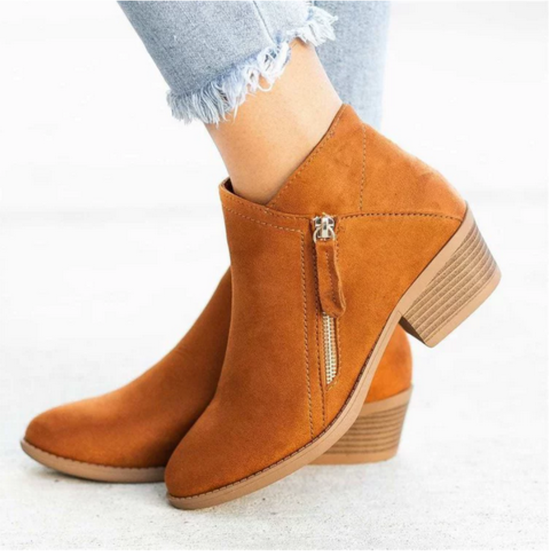 Maelis™ | Bottines à talon bas avec fermeture éclair