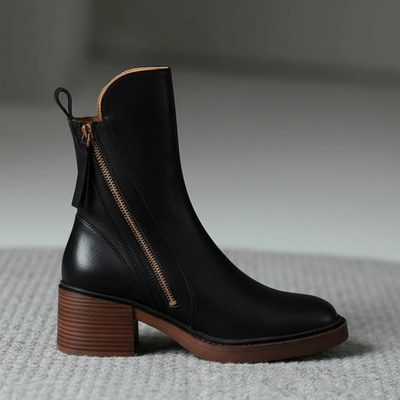 Églantine™ | Bottines Élégantes à Talon Bloc