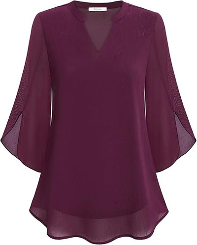 Léna™ | Blouse à Manches Voile Évasées