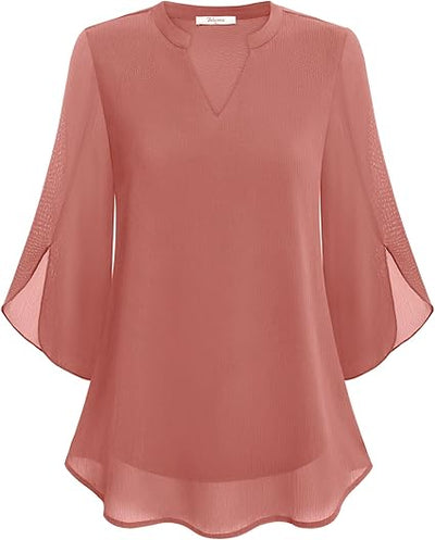 Léna™ | Blouse à Manches Voile Évasées