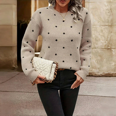 Alix™ | Pull Doux à Pois Délicats
