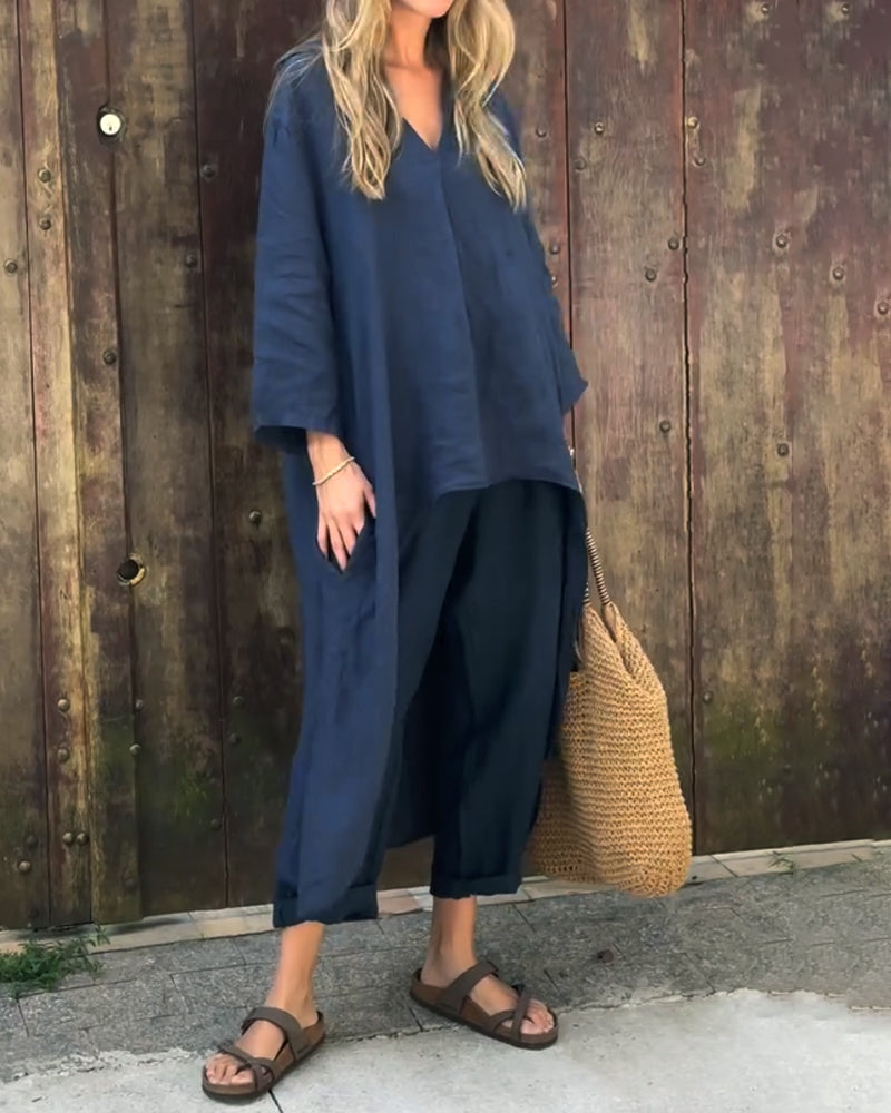 Amaya™ | Ensemble ample en lin 2 pièces