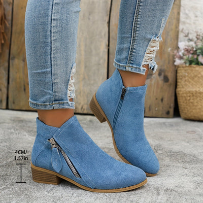 Maelis™ | Bottines à talon bas avec fermeture éclair
