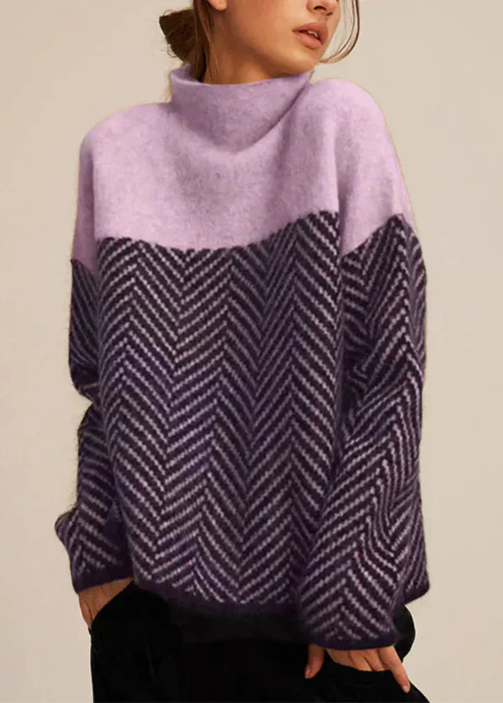 Raphaëlle™ | Pull Élégant à Motif Chevron