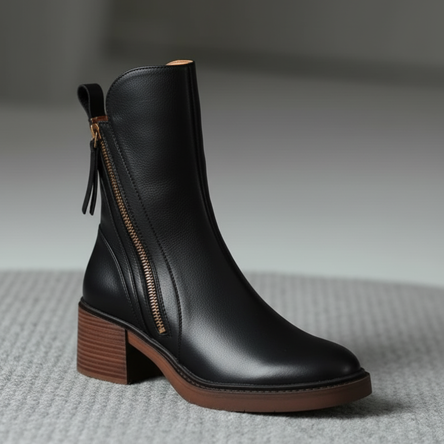Églantine™ | Bottines Élégantes à Talon Bloc
