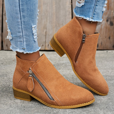 Maelis™ | Bottines à talon bas avec fermeture éclair