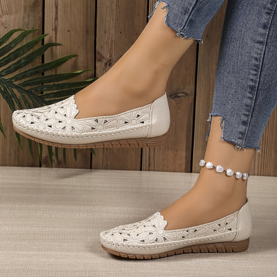 Clarisse™ | Mocassins ajourés en cuir souple