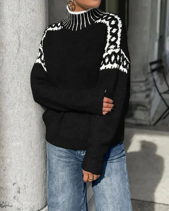 Laure™ | Pull Col Montant Nordique