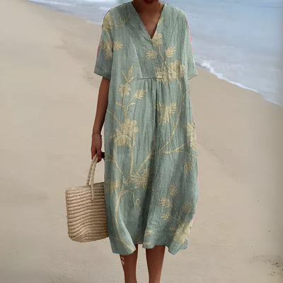 Anaïs™ | Robe Longue Patchwork Élégance Naturelle