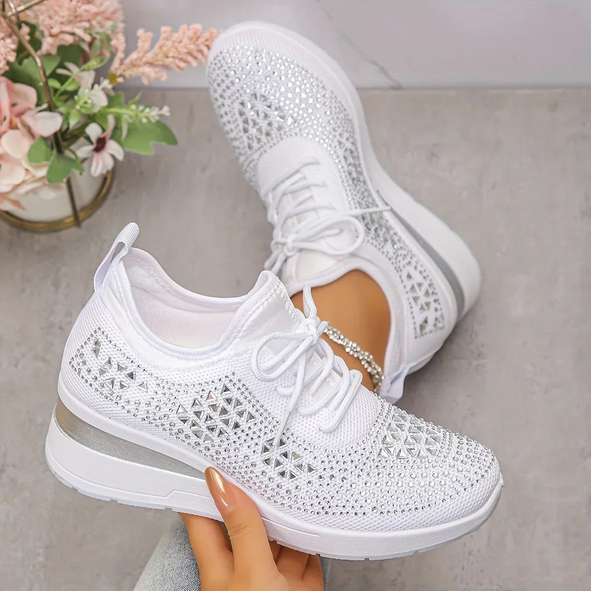 Aveline™ | Baskets respirantes à strass