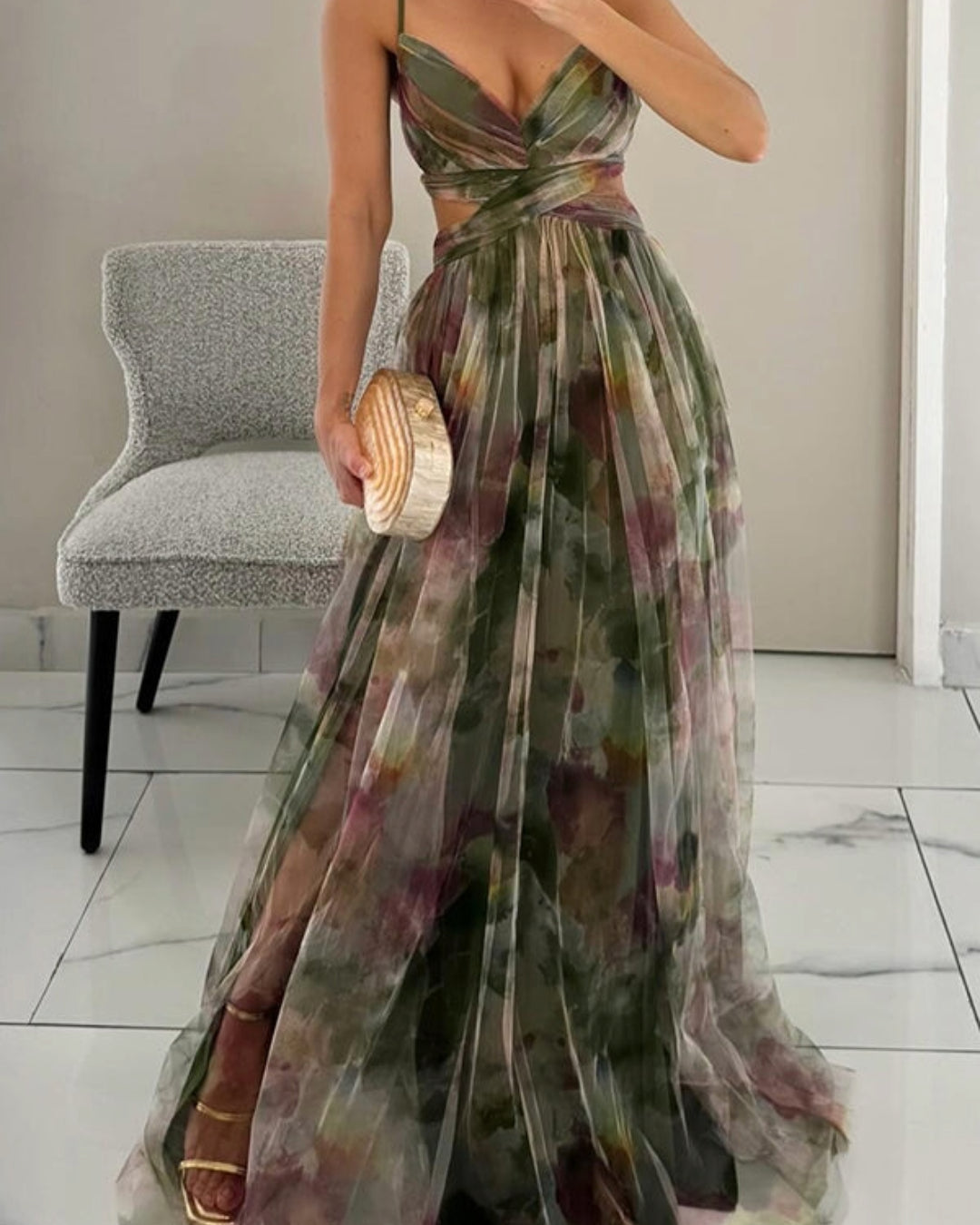 Céleste™ | Robe Longue Éclat Aquarelle