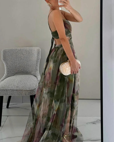 Céleste™ | Robe Longue Éclat Aquarelle