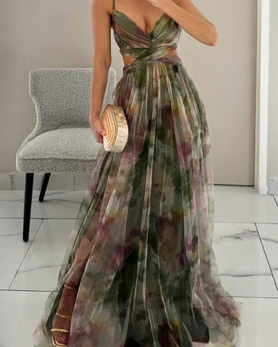 Céleste™ | Robe Longue Éclat Aquarelle