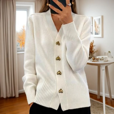 Bréline™ | Cardigan à Boutons Cœur