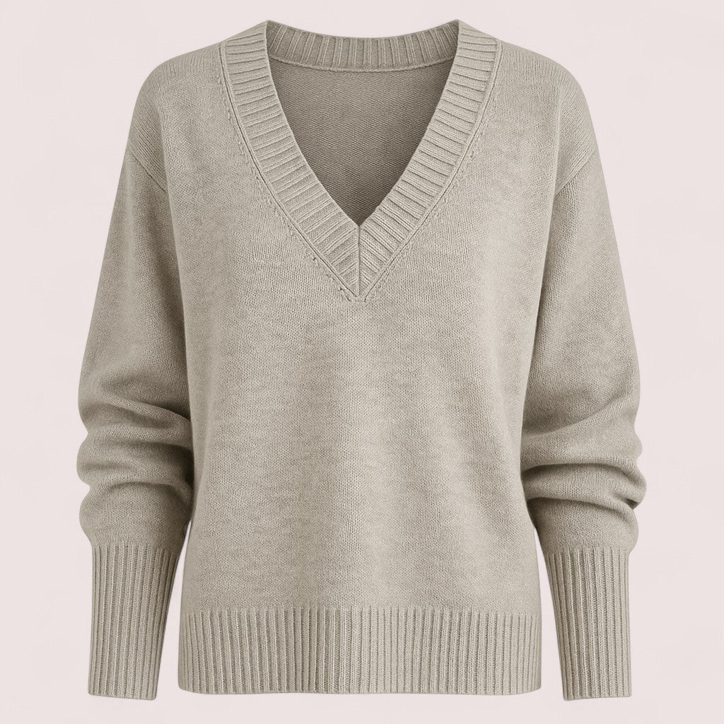 Mirella™ | Pull col V ample en maille douce