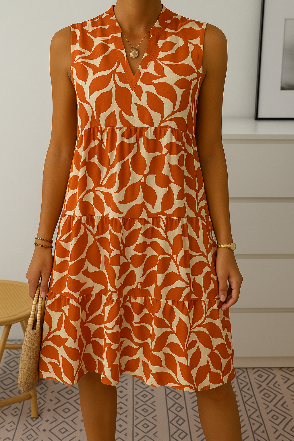 Élisa™ | Robe D’été Sans Manches à Imprimé