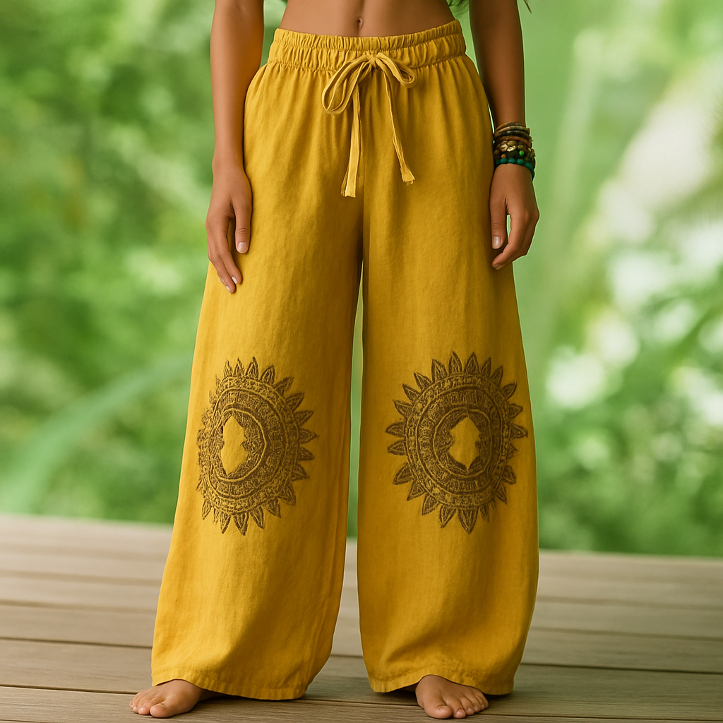 Amaya™ | Pantalon large à motifs solaires