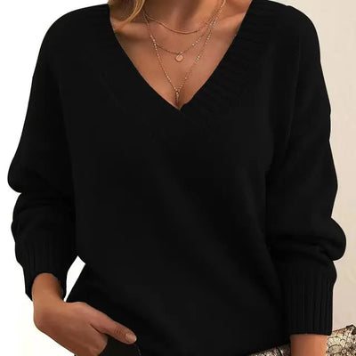 Mirella™ | Pull col V ample en maille douce
