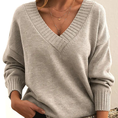 Mirella™ | Pull col V ample en maille douce