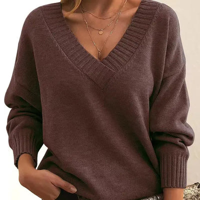 Mirella™ | Pull col V ample en maille douce