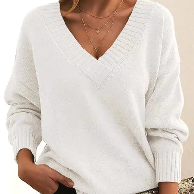 Mirella™ | Pull col V ample en maille douce