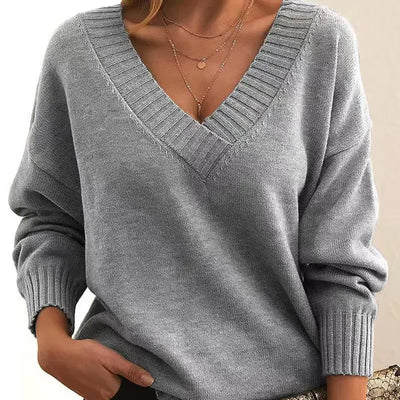 Mirella™ | Pull col V ample en maille douce