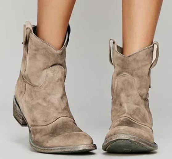 Mirella™ | Bottines en daim style western