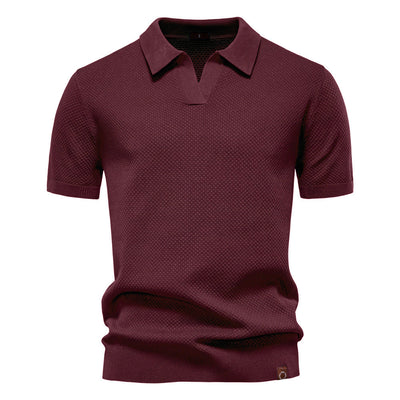 Bastien™ | Polo Maille Texturée à Col Ouvert