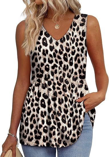 Léna™ | Haut Décontracté Sans Manches à Col V