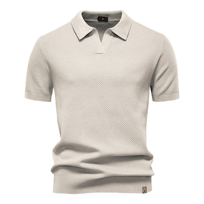Bastien™ | Polo Maille Texturée à Col Ouvert