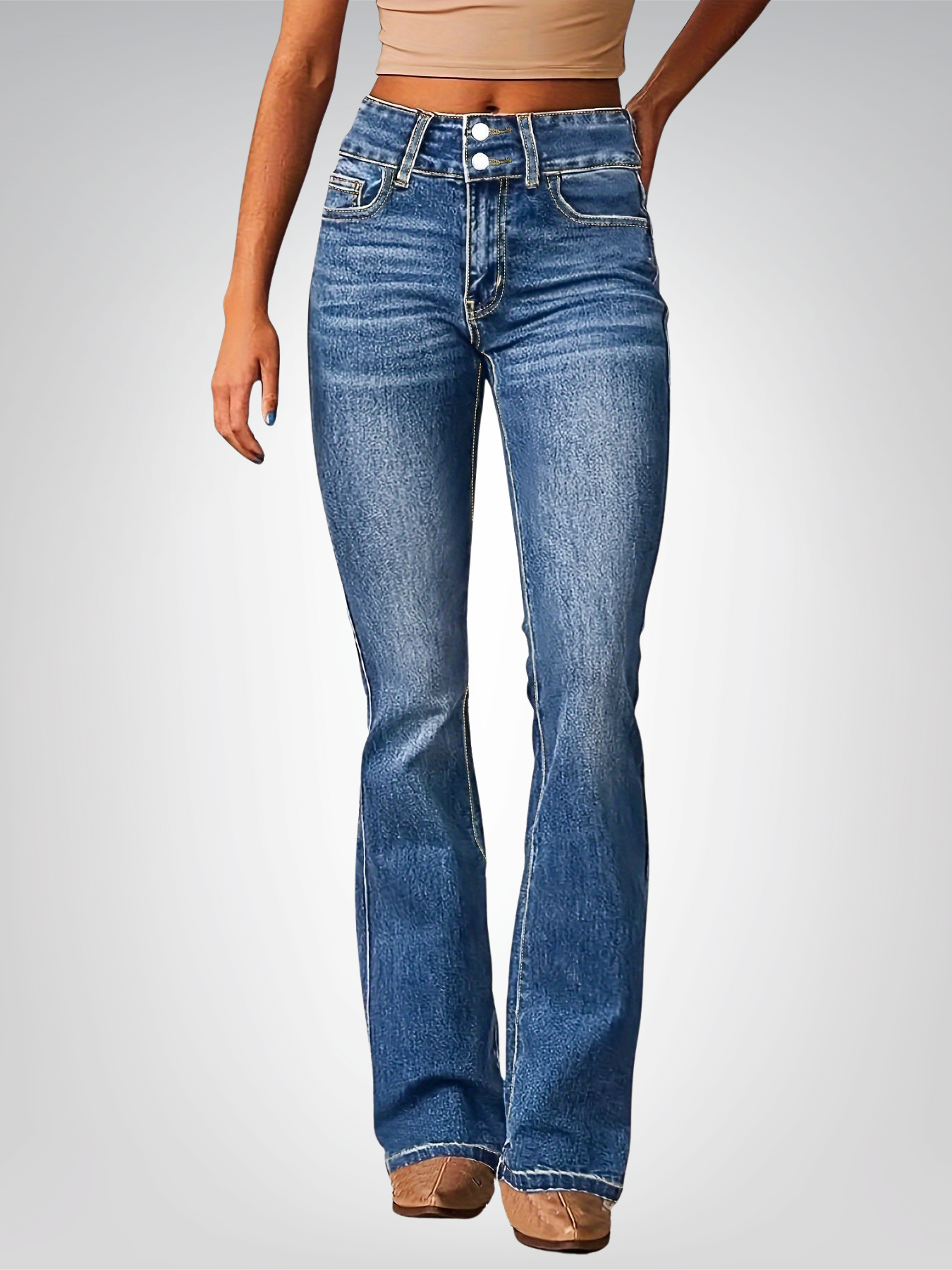 Salomé™ | Jean Évasé Taille Haute Élégant