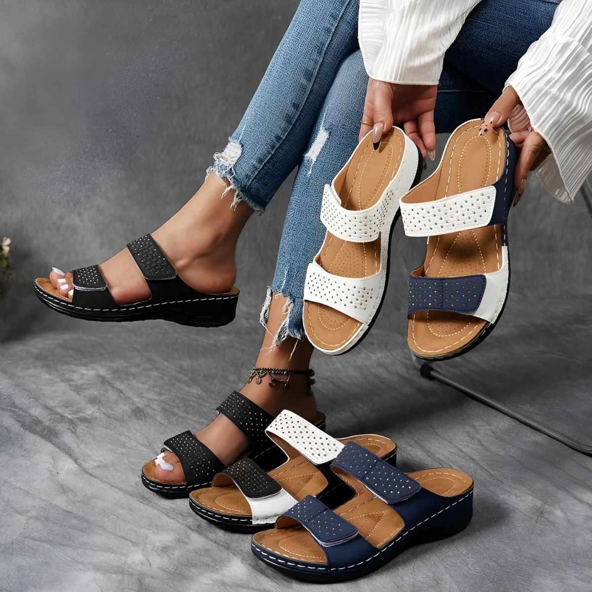 Elena™ | Sandales orthopédiques à double bride