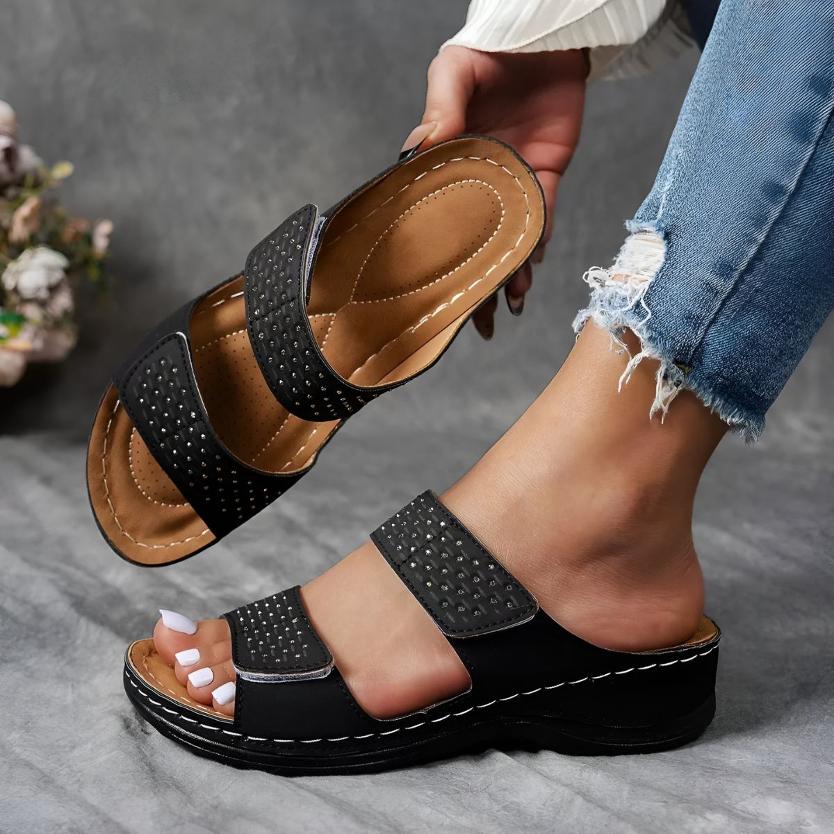 Elena™ | Sandales orthopédiques à double bride