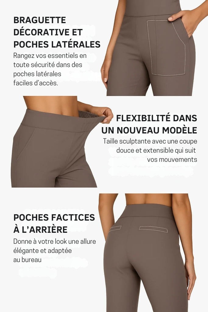 Nolwen™ | Pantalon Évasé à Taille Haute et Coupe Fluide