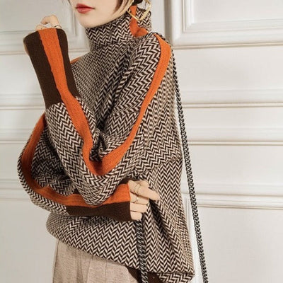 Gisandra™ | Pull Col Montant Graphique