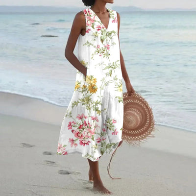 Noélie™ | Robe D'été Sans Manches À Imprimé Floral