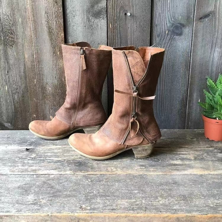 Jaurine™ | Bottes Mi-Mollet Élégantes