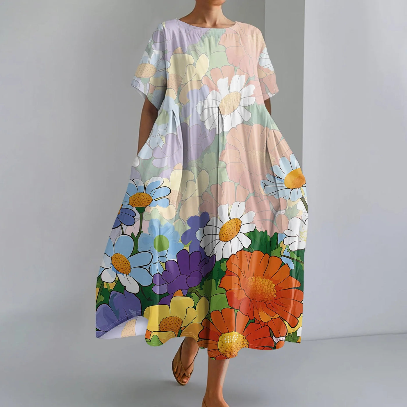 Élina™ | Robe Fleurie Ample et Légère