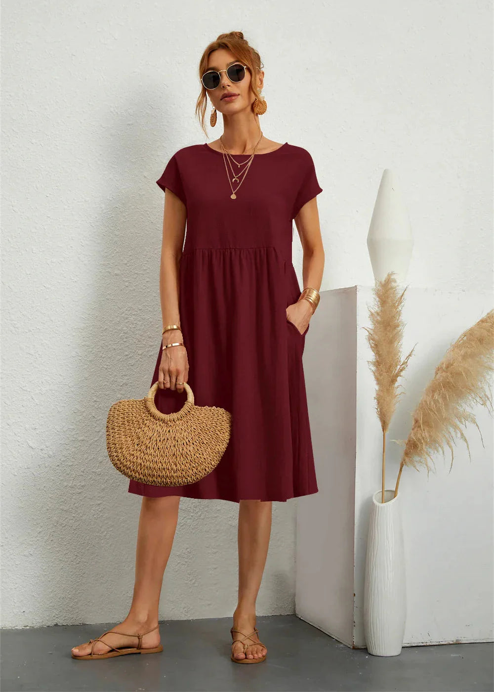 Soléna™ | Robe d'été décontractée avec poches