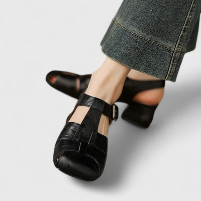 Nahia™ | Sandales rétro en cuir tressé