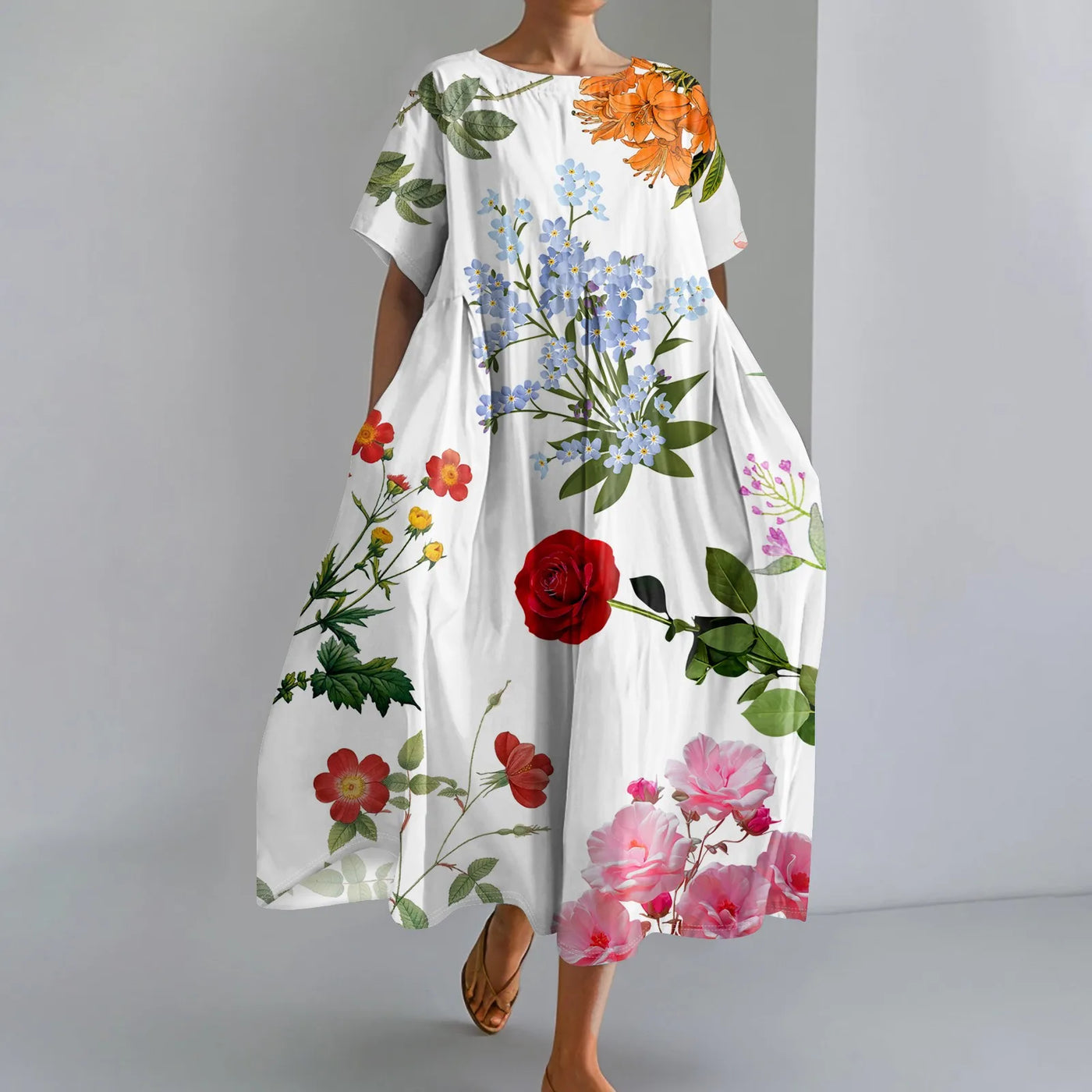 Élina™ | Robe Fleurie Ample et Légère