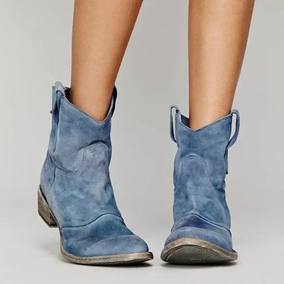 Ambre™ | Bottines western en cuir suédé