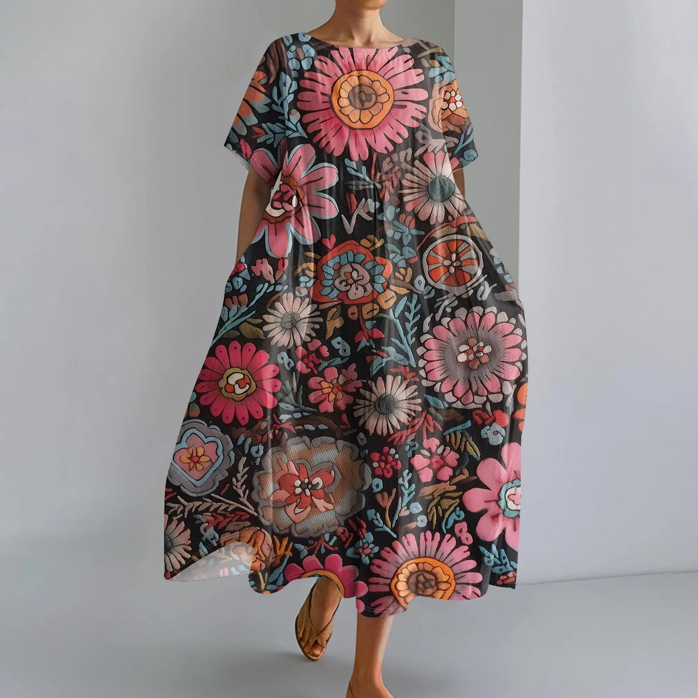 Élina™ | Robe Fleurie Ample et Légère