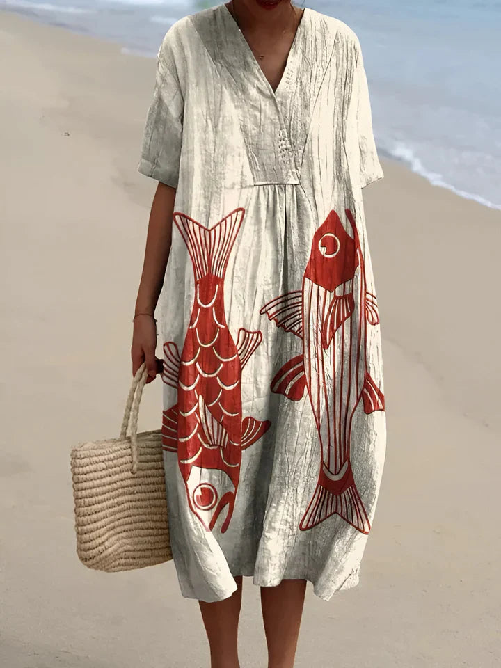 Anaïs™ | Robe Longue Patchwork Élégance Naturelle