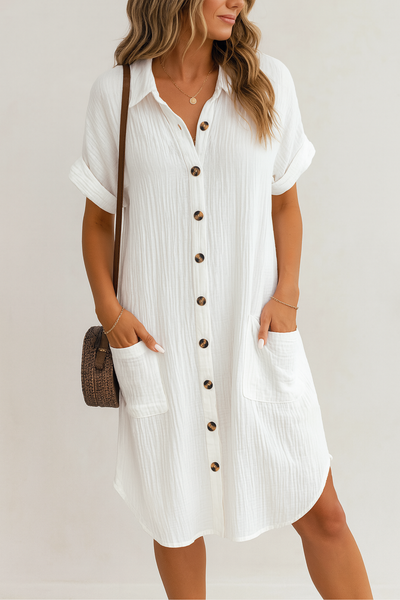Luna | Robe polo oversize en tissu