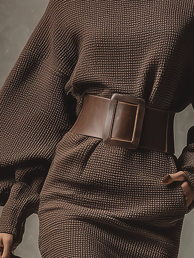 Léviane™ | Robe Pull Ceinturée Élégante