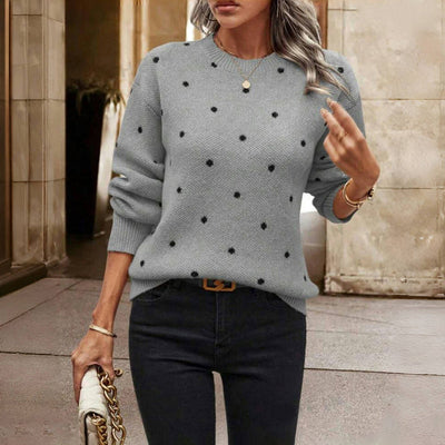 Alix™ | Pull Doux à Pois Délicats